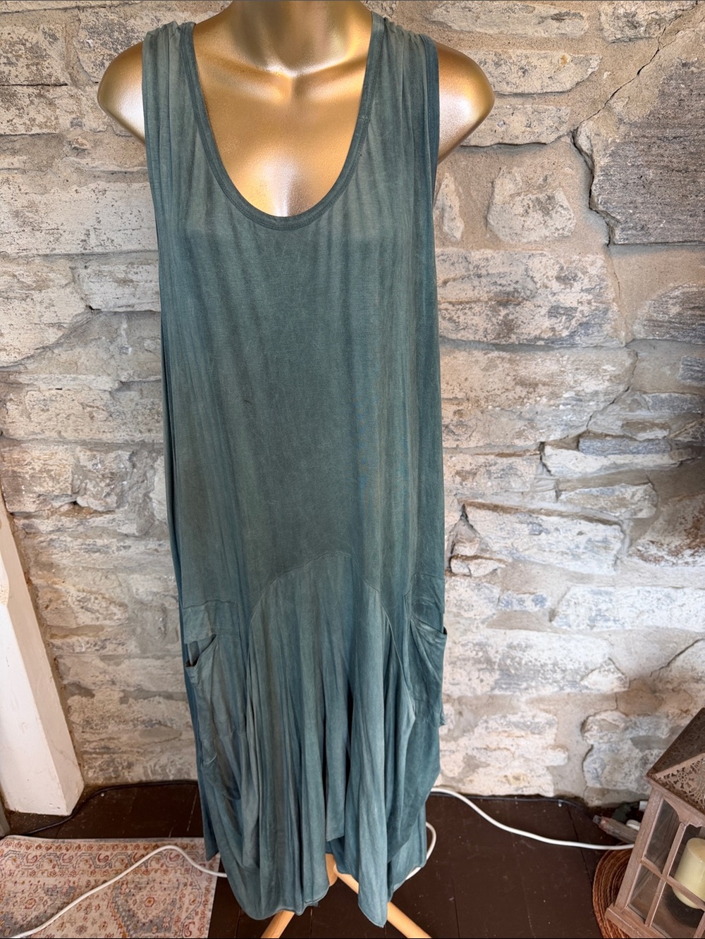 Bamboo blend Teal Green Maxi Dress
